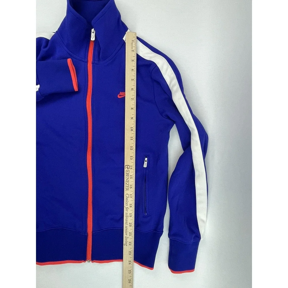 VINTAGE Nike Sportswear Jacket Womens Medium Blue Athletic Track Jacket